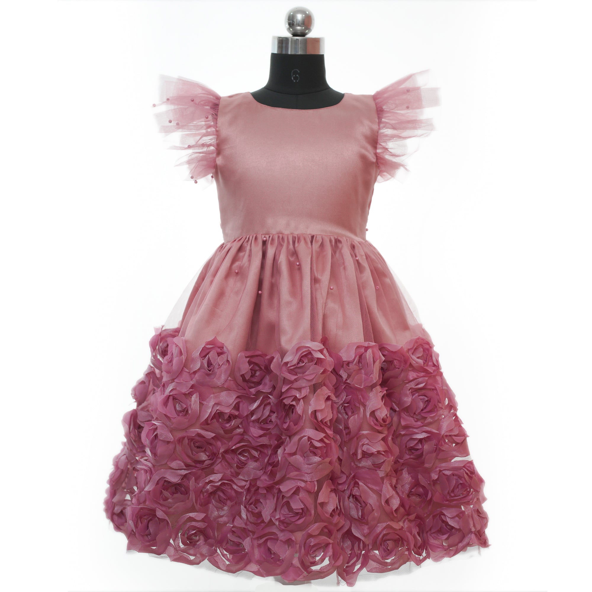 BMbridal A-Line Best Satin Knee Length Flower Girl Dress Online | BmBridal